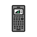 graphing calculator color icon vector illustration