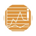 Graphing glyph background vector icon which can easily modify or edit