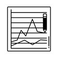 Graphing half glyph vector icon which can easily modify or edit