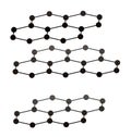 Graphite, crystal structure. Also known as pencil lead