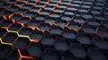 Graphite hexagon background design featuring evenly distributed solid honeycomb pattern
