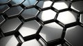 Graphite honeycomb background design featuring evenly distributed hexagons across the entire plane