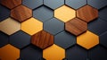 Graphite honeycomb pattern seamlessly distributed hexagons for an elegant background design