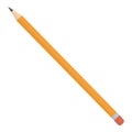 Graphite pencil with eraser isolated Royalty Free Stock Photo