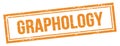 GRAPHOLOGY text on orange grungy vintage stamp Royalty Free Stock Photo