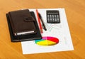 Graphs and business accessories Royalty Free Stock Photo