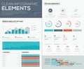 Graphs and pie charts for infographic vector data visualization Royalty Free Stock Photo
