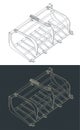 Grapple bucket isometric blueprints