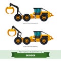 Grapple skidder forestry vehicle Royalty Free Stock Photo
