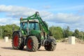 Grapple Tractor at Construction Site