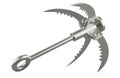 Grappling Hook, Foldable grappling hook, 3D rendering Royalty Free Stock Photo
