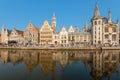 Graslei in Ghent Royalty Free Stock Photo