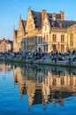 Graslei - Medieval old part of Ghent, Belgium