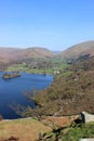 Grasmere lake and village Loughrigg Lake District Royalty Free Stock Photo