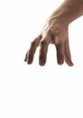 grasping hand  on white background. Royalty Free Stock Photo