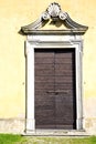 Grass arsago seprio r in a door curch closed wood italy lomb