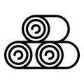 Grass bale icon outline vector. Hay straw Royalty Free Stock Photo