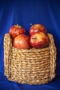 A grass basket of red Starking apples 1