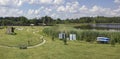 Grass beach and rest area Royalty Free Stock Photo