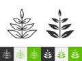 Grass simple black line vector icon Royalty Free Stock Photo