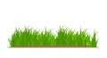 Grass and border, greeting card decoration element isolated on White Background. Vector Illustration Royalty Free Stock Photo