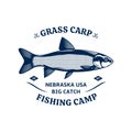 Grass carp fishing badge