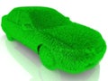 Grass covered car - eco green transport Royalty Free Stock Photo