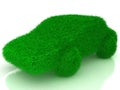 Grass covered car - eco green transport Royalty Free Stock Photo