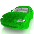 Grass covered car - eco green transport Royalty Free Stock Photo