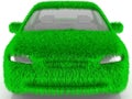 Grass covered car - eco green transport Royalty Free Stock Photo