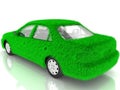 Grass covered car - eco green transport Royalty Free Stock Photo