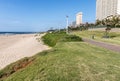 Grass Covered Dune Beach and Ocean Royalty Free Stock Photo