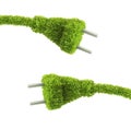 Grass covered electrical plug Royalty Free Stock Photo