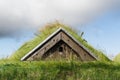 Grass covered roof of the Icelanding turf house