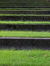 Grass covered stairs Royalty Free Stock Photo