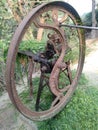 Grass cutter iron old machine