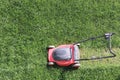 Grass cutter at the lawn