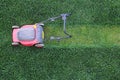 Grass cutter at the lawn