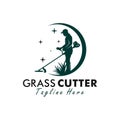 grass cutter vector logo Royalty Free Stock Photo