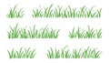 Grass doodle ink brush sketch set. Hand drawn vector grass field grunge texture brush background. Doodle herb, organic Royalty Free Stock Photo