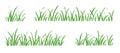 Grass doodle ink brush sketch set. Hand drawn vector grass field grunge texture brush background. Doodle herb, organic Royalty Free Stock Photo