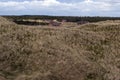 Grass dune and sommerhouses