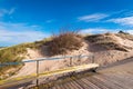 Grass dunes and beautiful beach Royalty Free Stock Photo