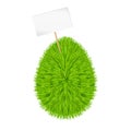 Grass egg banner. Happy Easter Royalty Free Stock Photo