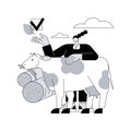 Grass fed beef abstract concept vector illustration.