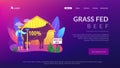 Grass fed beef concept landing page.