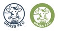 Grass-fed stamp for beef labeling Royalty Free Stock Photo