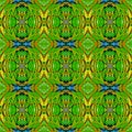 Grass filament mosaic floral pattern