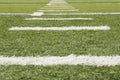 Grass football field markers Royalty Free Stock Photo