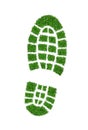 Grass footprint Royalty Free Stock Photo